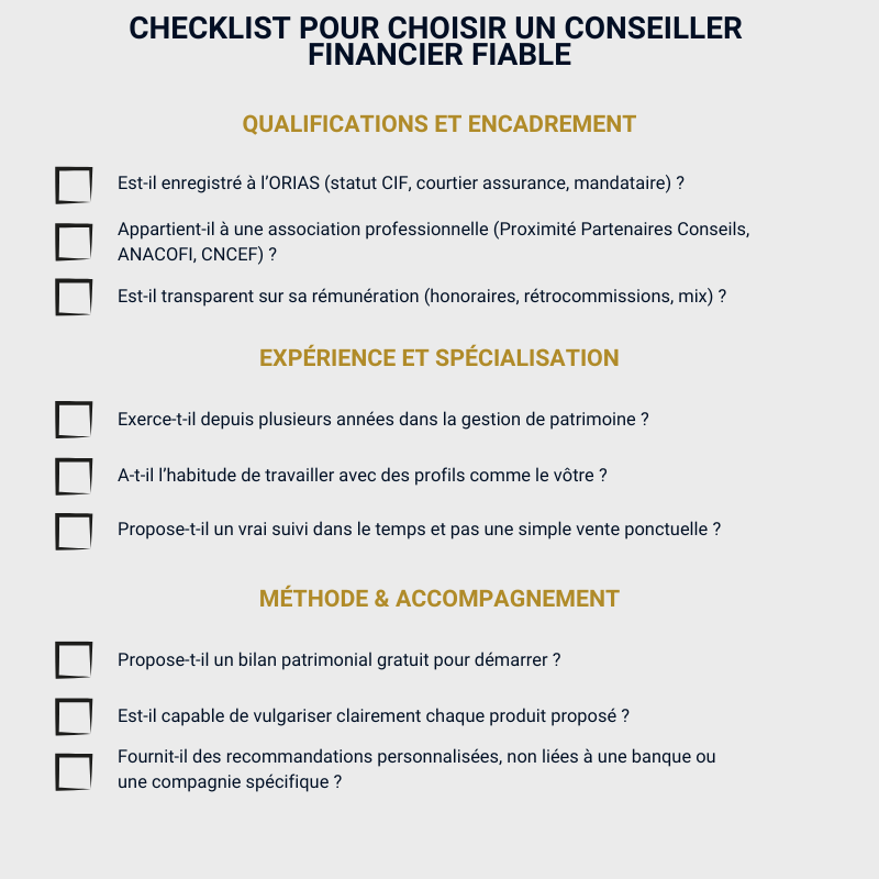 Comment choisir un conseiller financier fiable